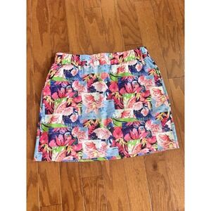 💙Kyodan Womens Sz M Tennis Golf Pickleball Pink Floral Lined Skort Sport